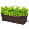 ASAB Rattan Planter Pot Modern Rectangular Resistant Indoor Outdoor Durable