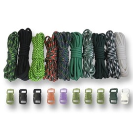 PARACORD PLANET 550lb Type III Paracord Combo Crafting Kits with Buckles (Patty)