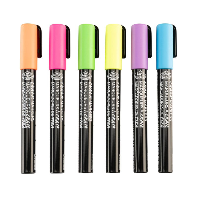 Royal & Langnickel 6pc 2mm METALLIC CHALK MARKER SET