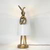 NorDiem Cute Rabbit Animal Table Lamp,Big Size 25.6", Gold Resin