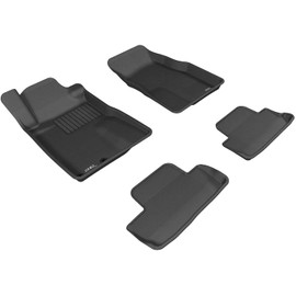 3D MAXpider All-Weather Floor Mats for Ford Mustang 2005-2009 Custom Fit Car Floor Liners, Kagu Series (1st & 2nd Row, Black)