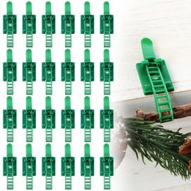 Gilprop 24 Pcs Christmas Garland Ties Green Wreath Hooks for Mantle Adjustable Stocking Holder Reusable Adhesive Straps Wreath Hangers for Front Door Fireplace Staircase Banisters