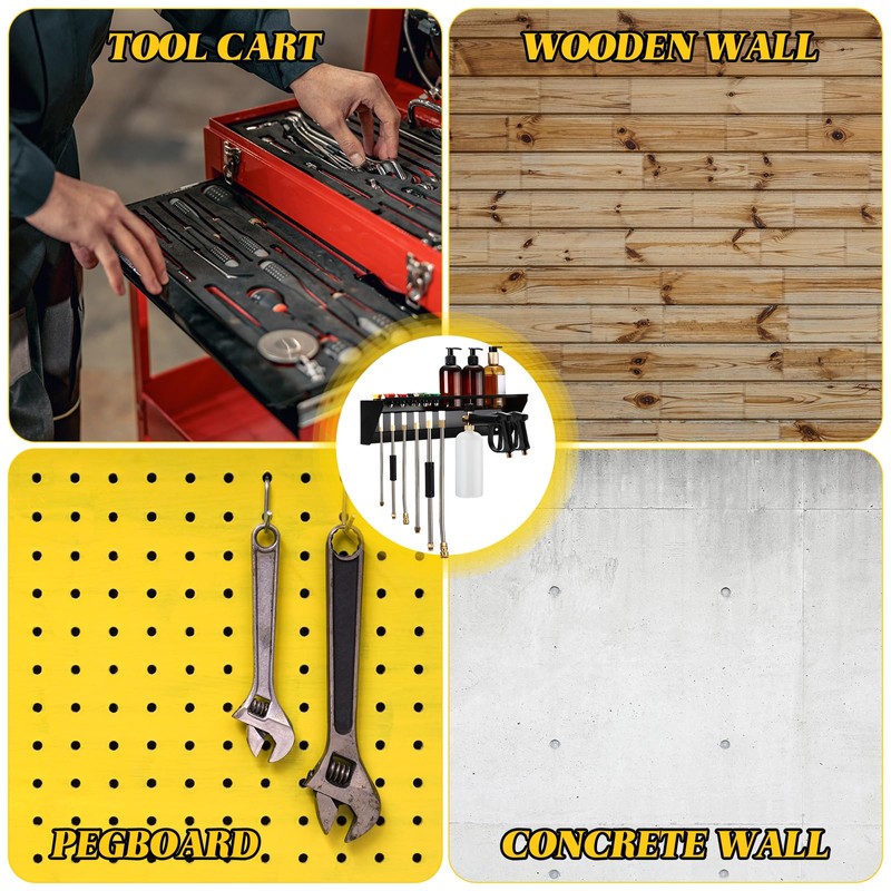 Otoolling Pressure Washer Gun Holder Foam Cannon Holder Wall Mount