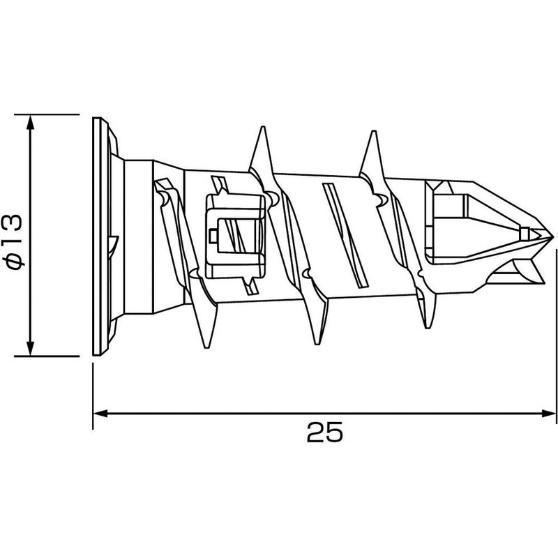 Lobtex GA25 Mongo Gypsum Anchor, 1.0 inches (25 mm) (100