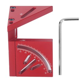 Multi Angle 3D Protractor 45 Degree Marking Ruler Essential Woodworking Line Marker Square Tool for Circle Centreline Red