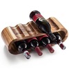 BLUEWEST Wooden Wine Racks Countertop, 8 Bottle Wine Rack, Acacia