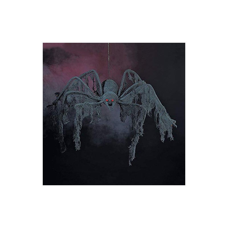 Fun Express 4 ft Large Huge Black Creepy Cloth Spider