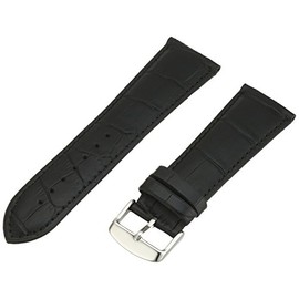 Hadley-Roma Men's MSM898RA-260 26mm Black Alligator Grain Leather WatchStrap