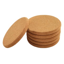 Cork Coasters for Drinks Absorbent, 6 Pack Cork Trivets for Hot Pots and Pans, Coffee, Drinks, Tea-4inch