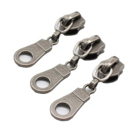 YaHoGa Pack of 50 Antique Silver Nonlock Zippers for Endless Zip Sold by the Metre 6 mm Spiral (Antique Silver)