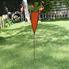 YK Decor Metal Easter Carrot Garden Stake Decorative Yard Sign (Carrot)