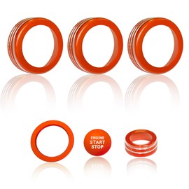 YiXunTen for Toyota Tacoma 2024 2025 8" Screen for Toyota 4Runner 2025 Accessories Interior Engine Start Switch Knob AC Cover Aluminum Alloy Orange