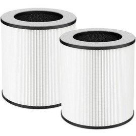 Can-Meageren True HEPA Filter Compatible With AnEgoe ZXA101 Air Purifier, H13 True HEPA Air Cleaner 360° 3-stage Filtration, 3-in-1 High-efficiency (2-Pack)