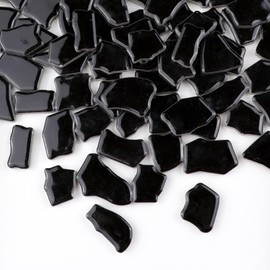 BTMIEY Irregular Ceramic Mosaic Tiles 500g 2-4cm Mosaic Tiles for DIY Mosaic Making Craft Hobby Art Home Wall Decor Black