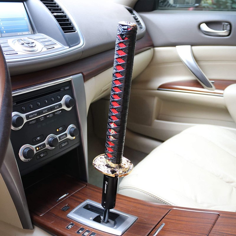 RYANSTAR Samurai Sword Automatic Shift Knob Universal Compatible with Lock/Button