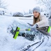 Ayizhiniu Car Ice Scraper with Broom Snow Brush Car 2-in-1