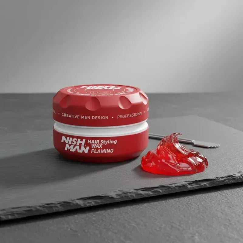 Cera Styling Wax Flaming Roja Aroma Dulce 150ml - Nishman
