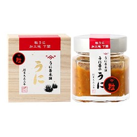 Unjin Honpo Granulated Sea Urchin (Bamboo) in a Wooden Box, 5.3 oz (150 g)