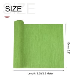 sourcing map Crepe Paper Roll Crepe Paper Decoration 8.3ft Long 5.9 Inch Wide for Wedding Ceremony Various Festivals Decoration, Dark Green