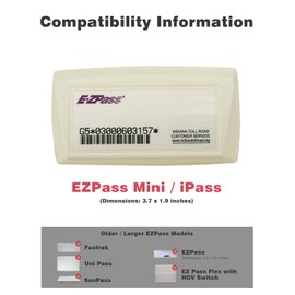 Mellbree 2-Pack Super Strong Suction Cups EZPass Holder for Windshield, UV & Heat Resistant, Secure Transponder Holder for EZ Pass Mini/iPass