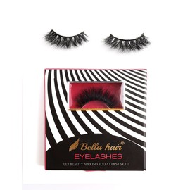 【Voluminous】 Dramatic 3D Siberian Mink Lashes, Handmade Criss-crossed Mink Fur Strip False Eyelashes 1 Pair Box (STYLE 05) by Bella Hair