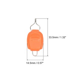 PATIKIL 5pcs Fishing Line Holder Bait Reel Fishing Line Holder Clip Buckle Stopper Line Keeper Accessories Orange