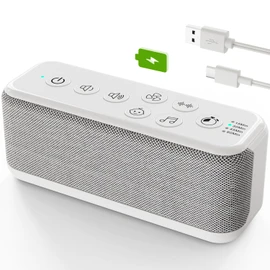OnLyee White Noise Machine for Office Privacy & Noise Canceling, USB Rechargeable Sound Machine for Sleeping Adults, 42 Soothing Sounds, Lullabies, Fan Sounds, Auto-Off Timer – Ideal for Sleep & Focus