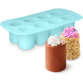 Silicone Shot Glass Mold 8 Cavity – Edible Shot Glass Candy Mold for Chocolate, Hard Candy, Jello & Ice, Nonstick Food Grade Silicone Shot Glass Tray for Holiday Parties, Christmas Candy Shots & Gifts