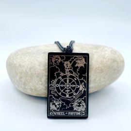 Wheel of Fortune Jewelry - Tarot Themed Necklace - Biker's Jewelry (Wheel of Fortune)