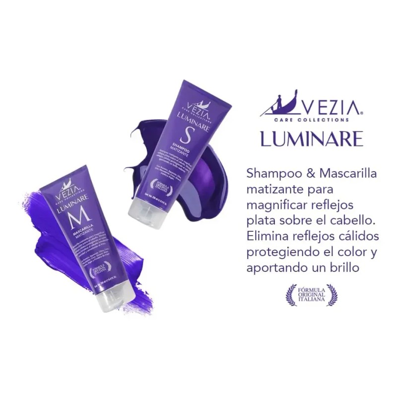 Kit Shampoo Y Acondicionador Matizador Luminare Vezia