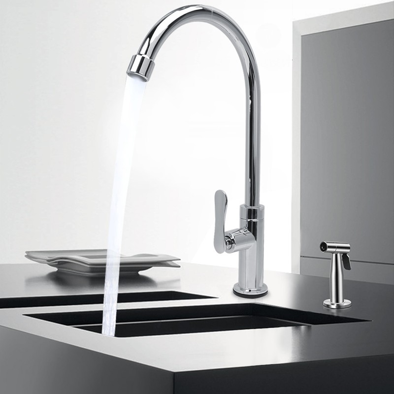 Household Kitchen Water Faucet Tap Chrome Plated Bathroom Kitchen Faucet