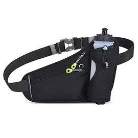 HOTEMIA Riñonera con soporte para botella de agua para hombres y mujeres, correr, senderismo, camping, ciclismo, se adapta a todos los teléfonos (bote