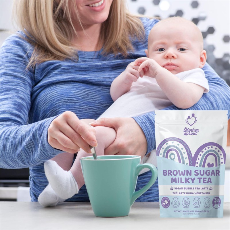 Mother Sprout Brown Sugar Milky Tea – Vegan Lactation Drink
