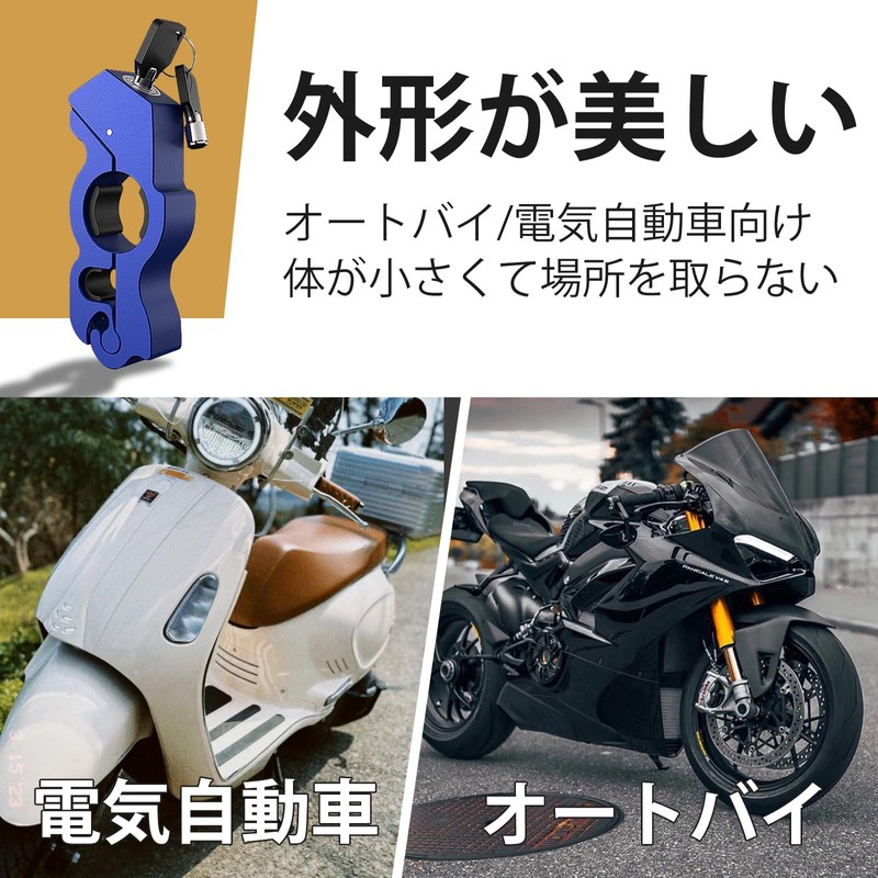 HttDog Brake Lock for Motorcycles, Steering Wheel Lock, Axle Lock,