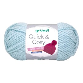 Gründl Quick and Cosy 150g Wool for Knitting and Crocheting Voluminous Yarn Soft and Warm DIY Projects Scarves Hats Blankets Sweaters Accessories Color 03