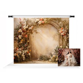 Kate Spring Flower Wall Backdrops for Pregnant Beige Wall Photography Backgrounds Photo Studio Props 10x8ft