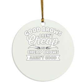 eden tee Womens Microblading Eyebrow Cosmetic Tattooist Brow Esthetician Christmas Ornament