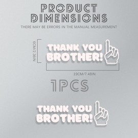 HEVLE 1PCS What's Up Brother Sticker, Car Decals, What's Up Brother Car Sketch Vinyl Decal, Funny Thank You Brother Waterproof Stickers Universal Car Exterior Accessories Fits for Car SUV (K4-1PCS)