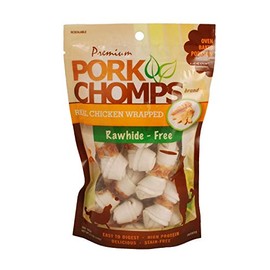 PORK CHOMPS 2.5" REAL CHICKEN MINI KNOT BONE 12ct