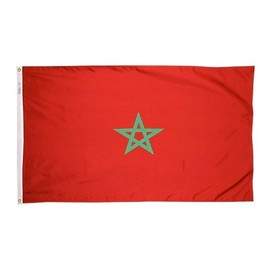 Morocco Dyed Indoor Outdoor International Nylon Flag Grommets 4' X 6'