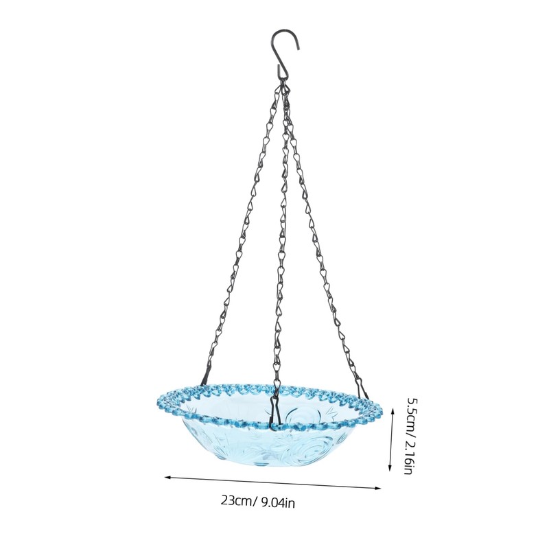 Gatuida Hanging Bird Feeder Bowl with Iron Chain Durable Weather