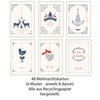 48 x Recycled Christmas Cards with Modern Design