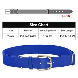 Eohak Youth Baseball Belts Boys - Adjustable Elastic Softball Belt for Uniform Pants