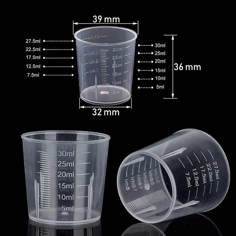Measuring Jugs,20 pcs Plastic Jug Liquid Measuring Cups Labs Graduated