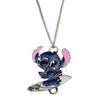 Lilo and Stitch Surfing Pendant Necklace with 20" Chain