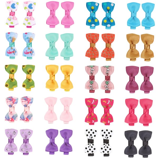 Baluue 40Pcs Hair Clips Adorable Bow Hair Accessories for Durable