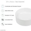 Beau 16.5” Round Vessel Bathroom Sink in Matte White