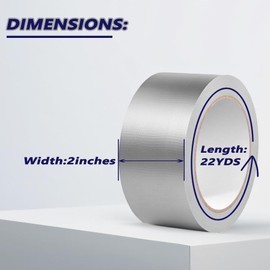 MIARALA Silver Duct Tape Heavy-Duty Waterproof Duct Tape- Strong Adhesive, Waterproof, Residue-Free, 2 Inches x 22 Yards, for Repairs and Industrial Use (3-Pack)