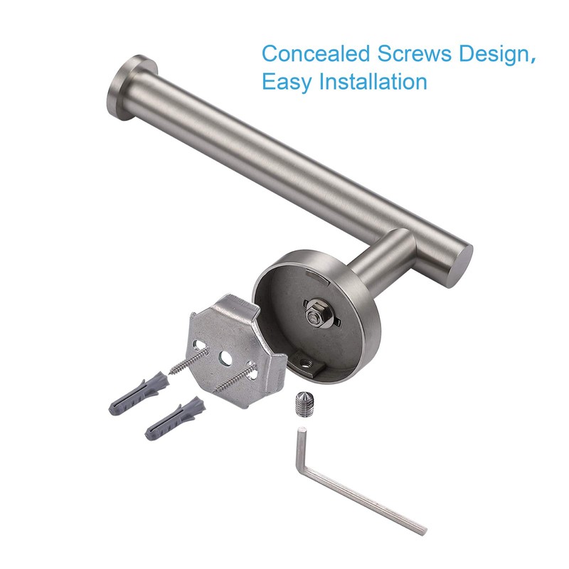 TASTOS Toilet Paper Holder SUS304 Stainless Steel Round Size Brushed