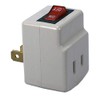 QVS PA-1P Single-Port Power Adaptor with Lighted On/Off Switch, Off-White